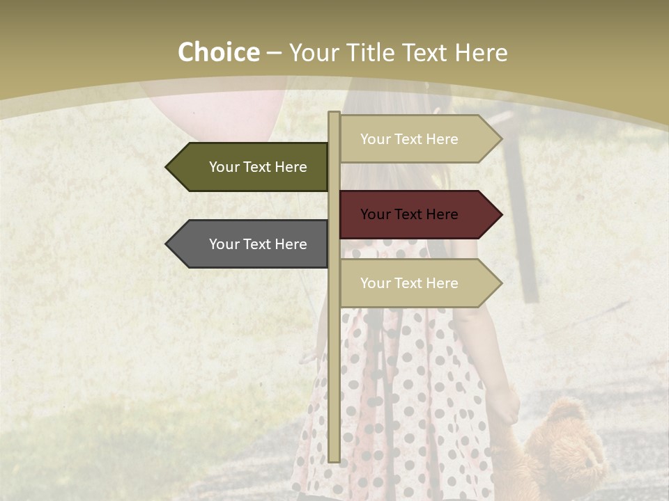 Child With Teddy Bear PowerPoint Template