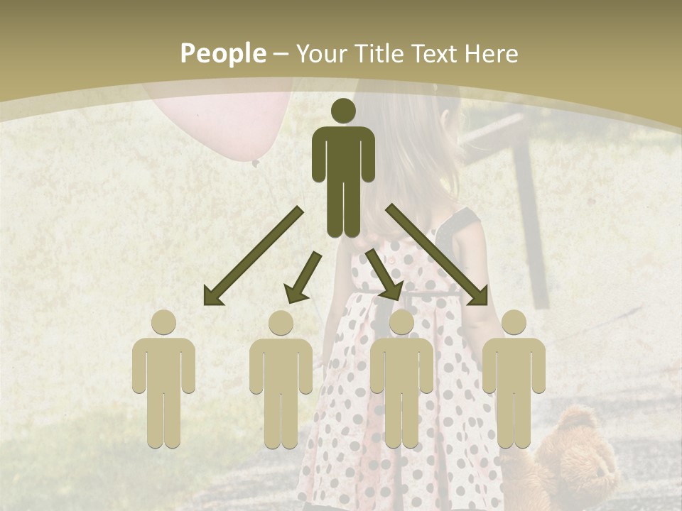 Child With Teddy Bear PowerPoint Template