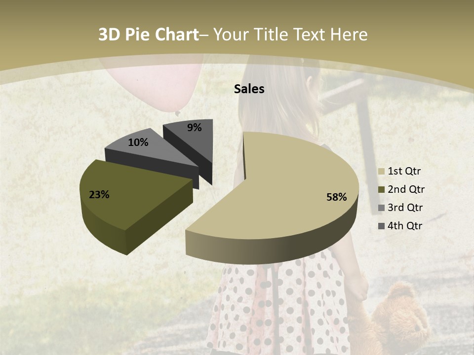 Child With Teddy Bear PowerPoint Template