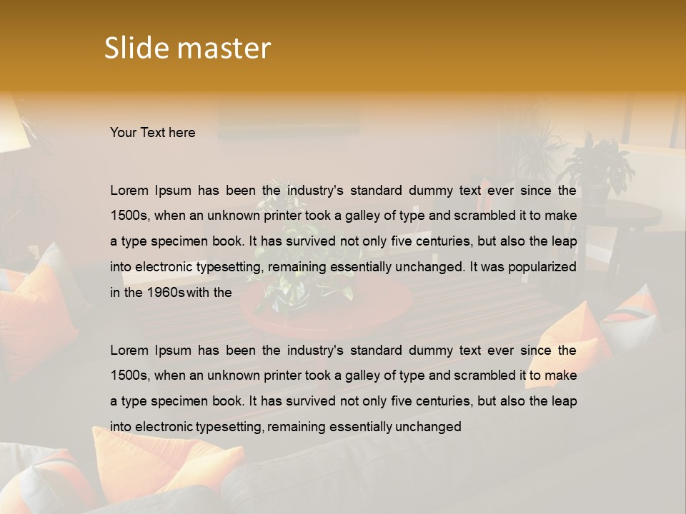 Living Room Furniture Designs PowerPoint Template