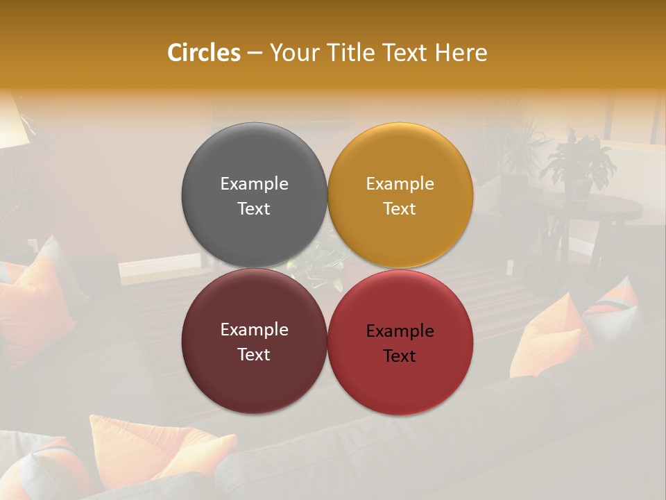 Living Room Furniture Designs PowerPoint Template