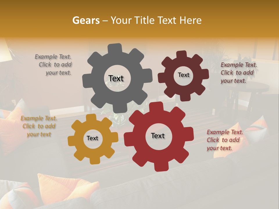 Living Room Furniture Designs PowerPoint Template