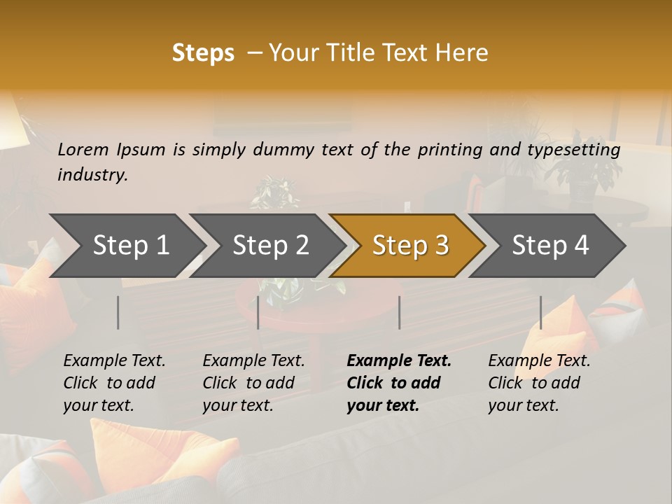 Living Room Furniture Designs PowerPoint Template
