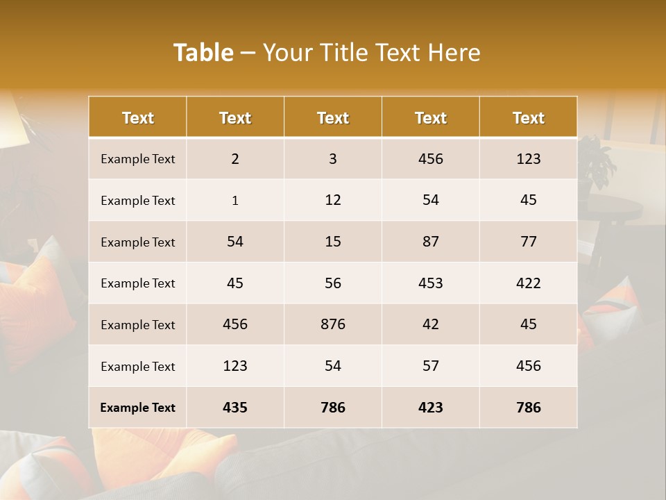 Living Room Furniture Designs PowerPoint Template