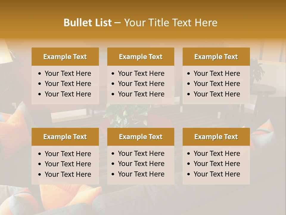 Living Room Furniture Designs PowerPoint Template