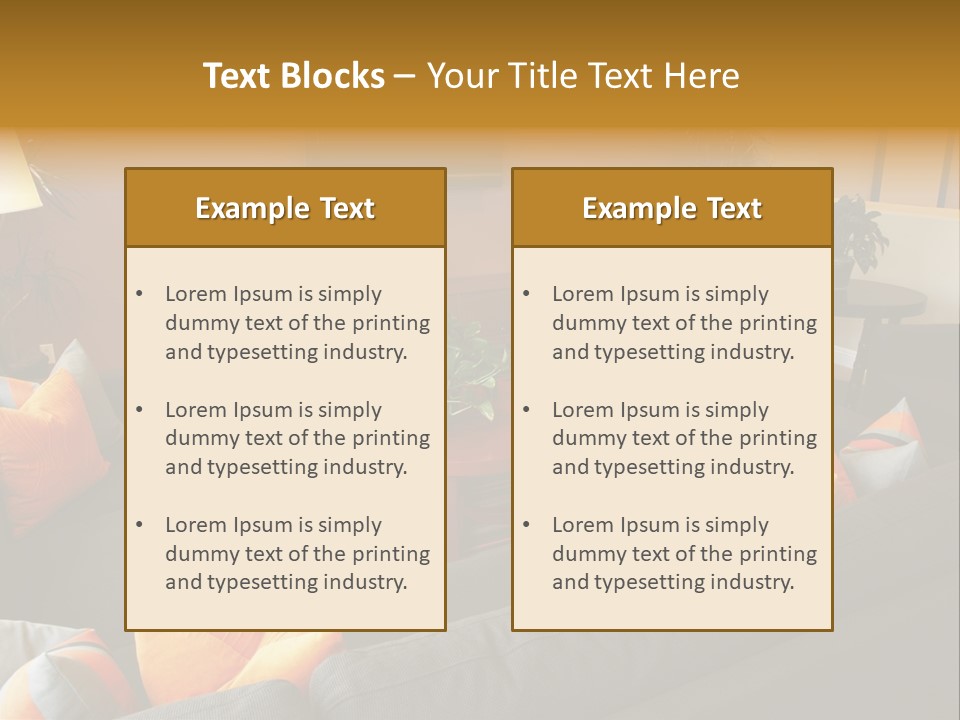 Living Room Furniture Designs PowerPoint Template