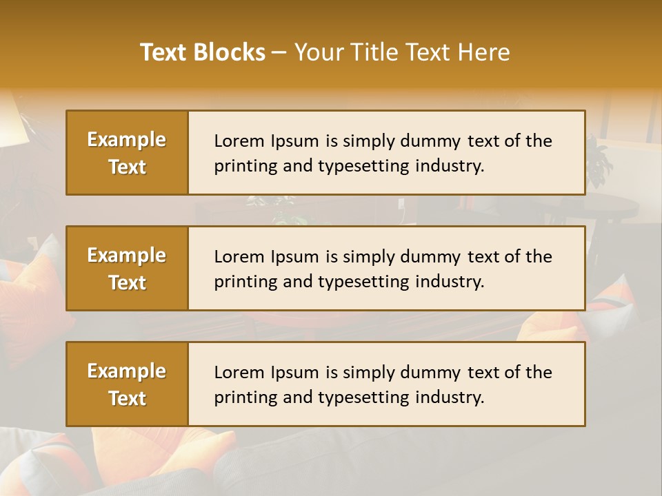Living Room Furniture Designs PowerPoint Template