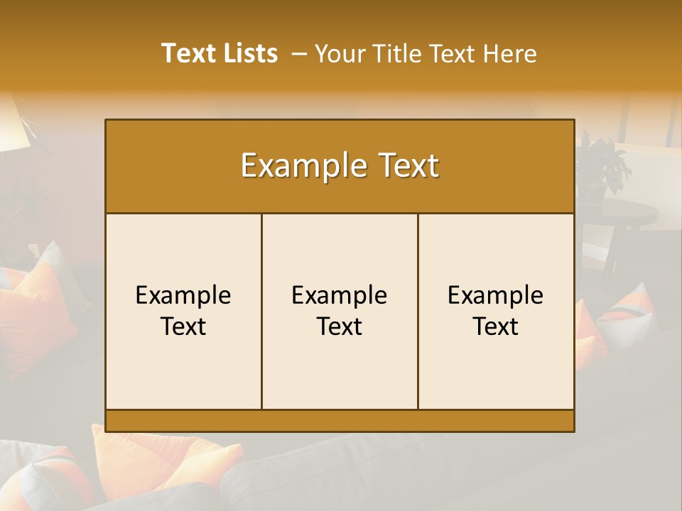 Living Room Furniture Designs PowerPoint Template