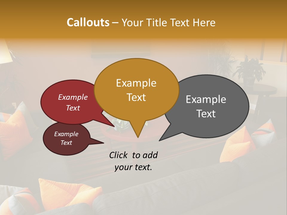 Living Room Furniture Designs PowerPoint Template