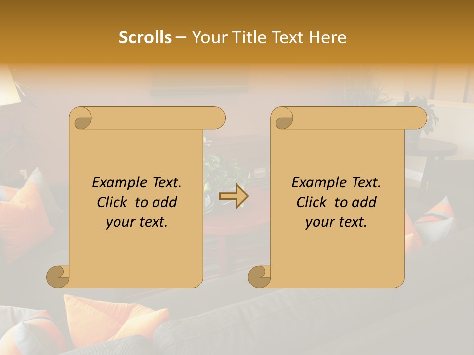 Living Room Furniture Designs PowerPoint Template