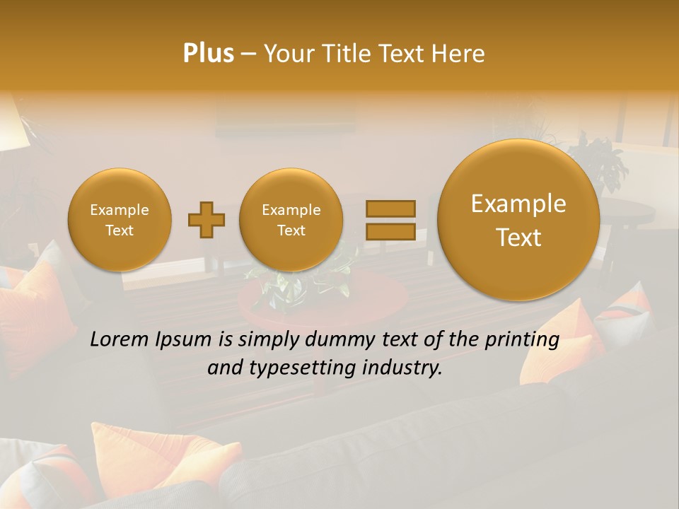 Living Room Furniture Designs PowerPoint Template
