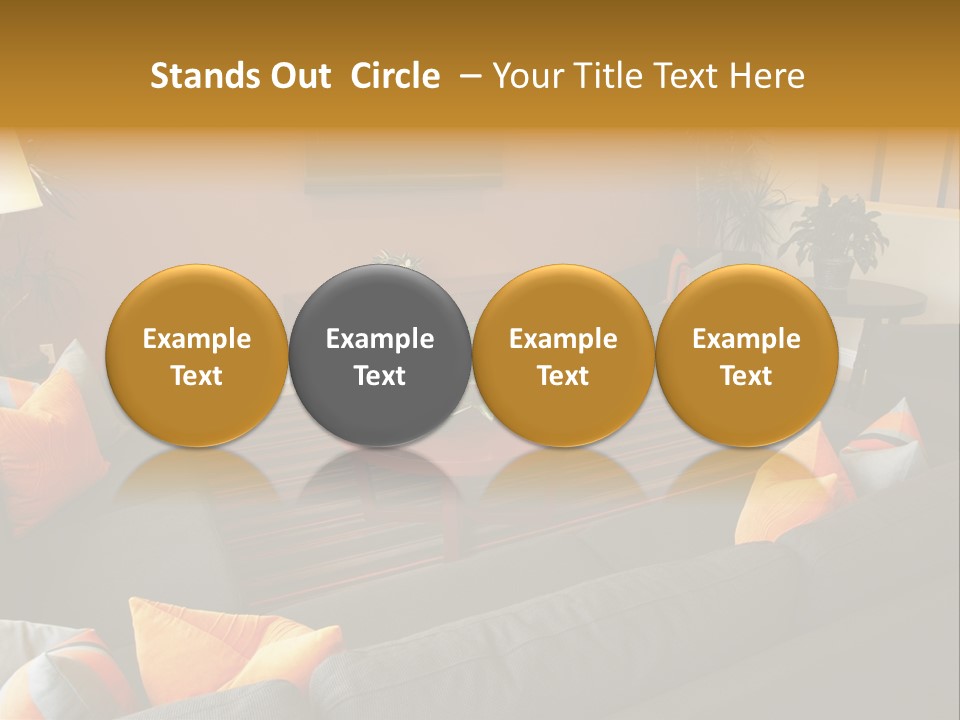 Living Room Furniture Designs PowerPoint Template