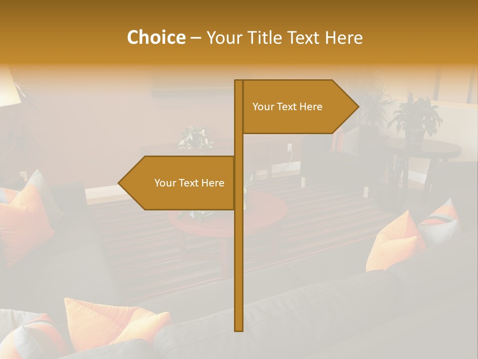 Living Room Furniture Designs PowerPoint Template