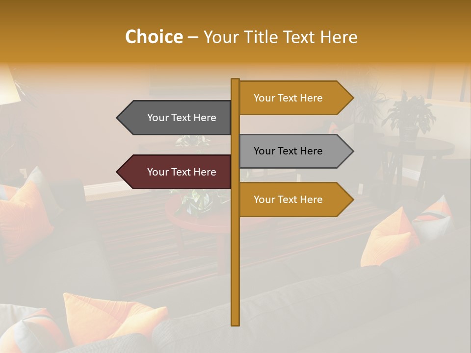 Living Room Furniture Designs PowerPoint Template
