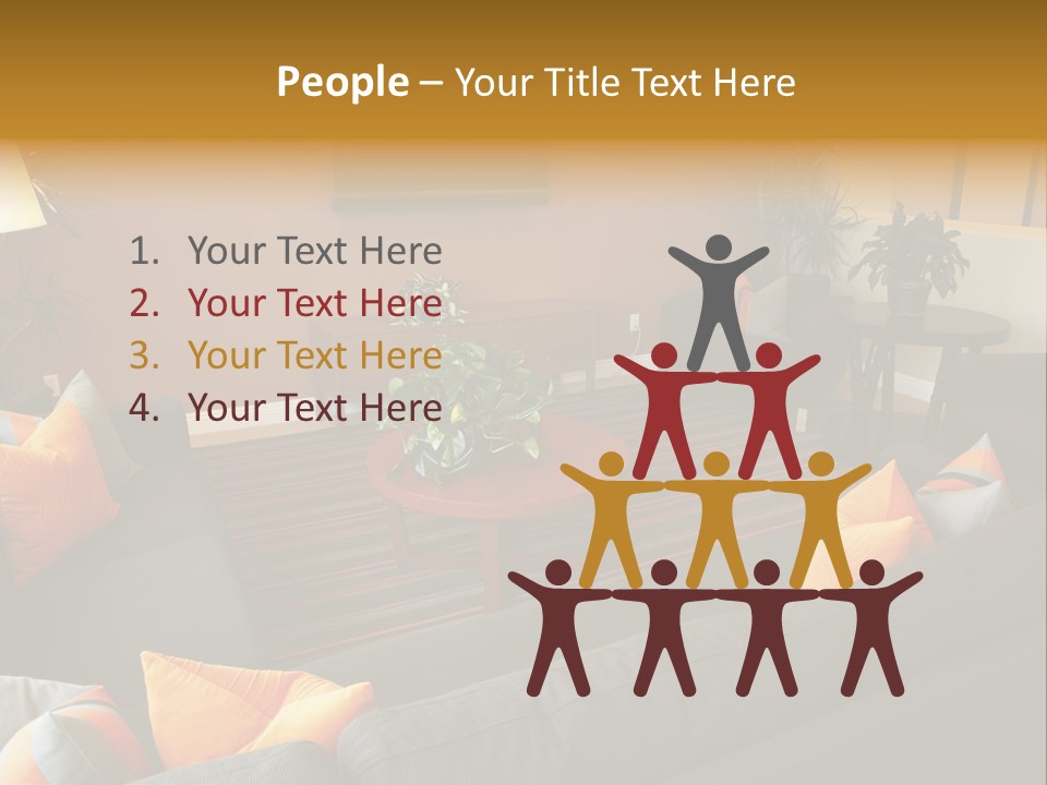 Living Room Furniture Designs PowerPoint Template