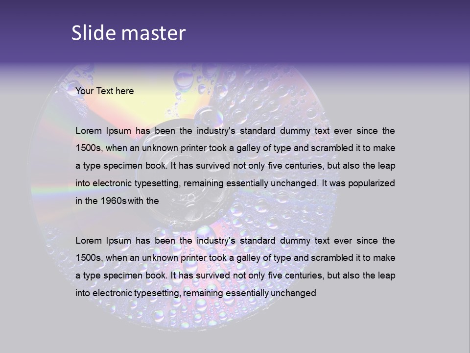 Cd Water PowerPoint Template