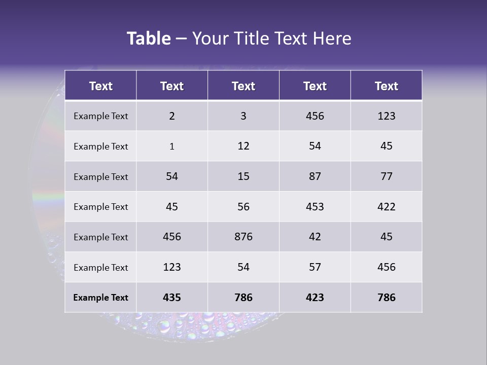 Cd Water PowerPoint Template