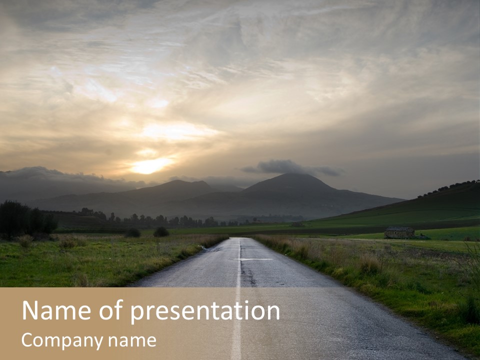 Misty Road PowerPoint Template