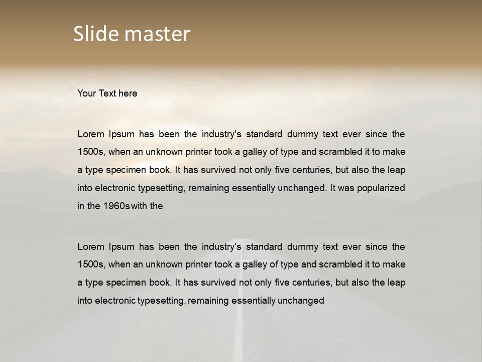 Misty Road PowerPoint Template
