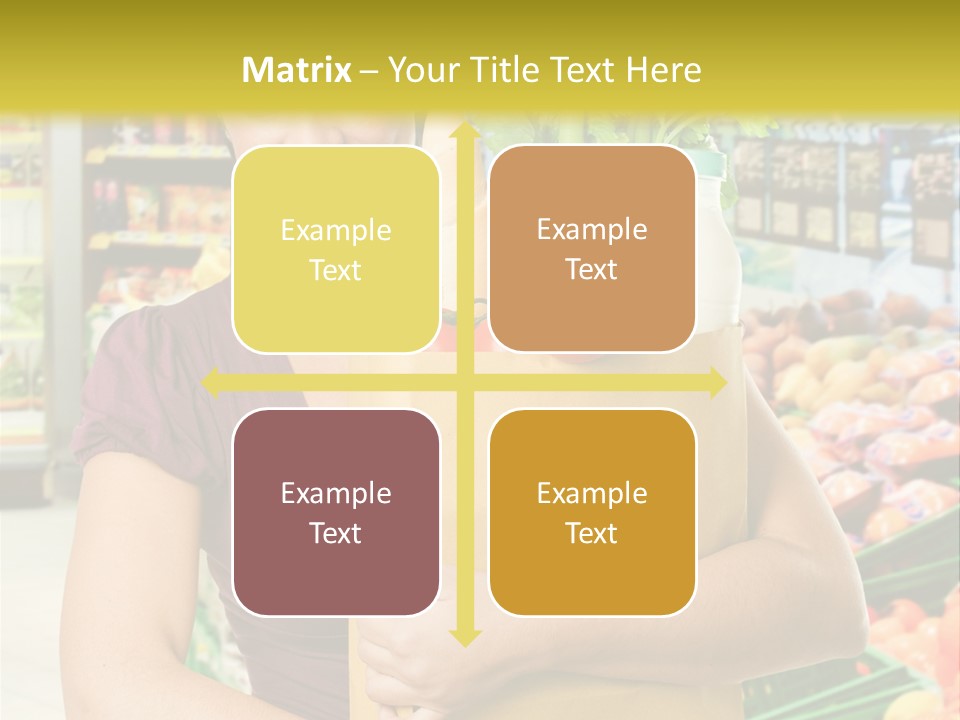 Holding Grocery Bags PowerPoint Template