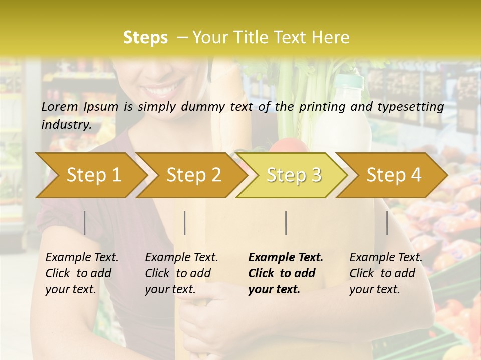 Holding Grocery Bags PowerPoint Template