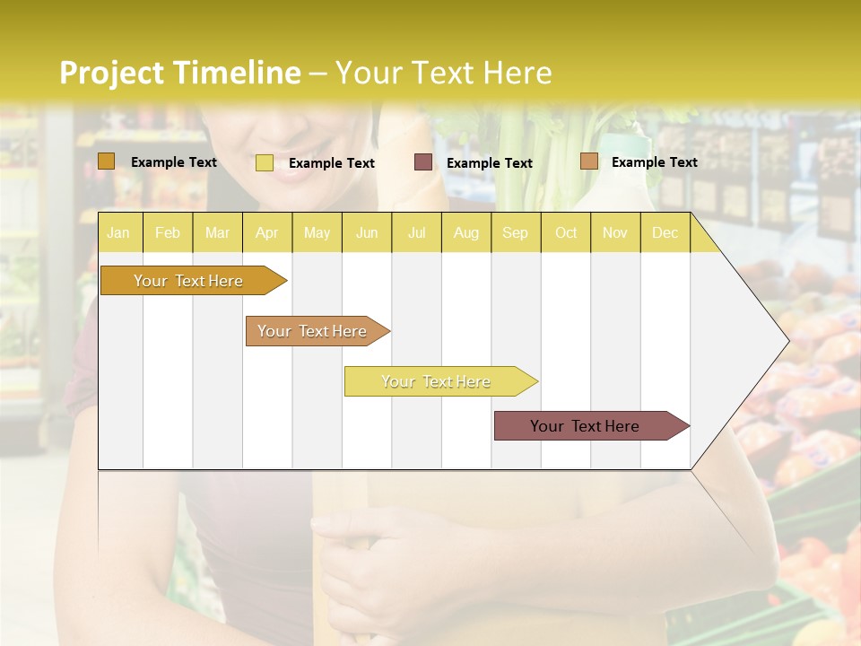 Holding Grocery Bags PowerPoint Template