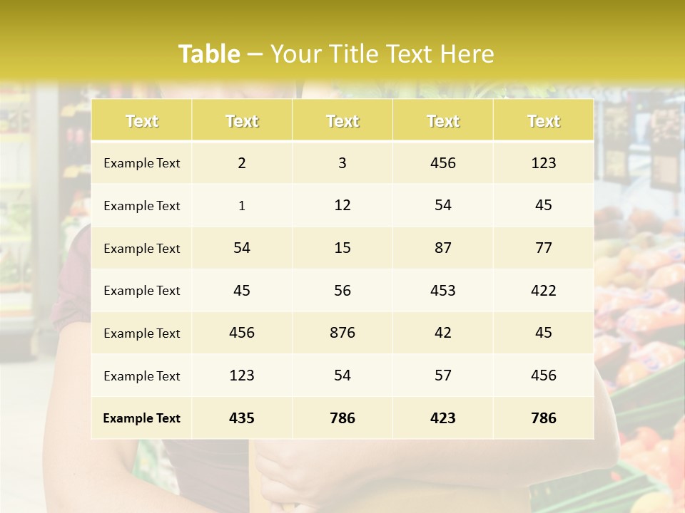 Holding Grocery Bags PowerPoint Template