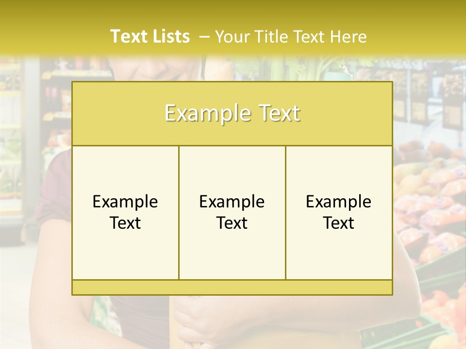 Holding Grocery Bags PowerPoint Template