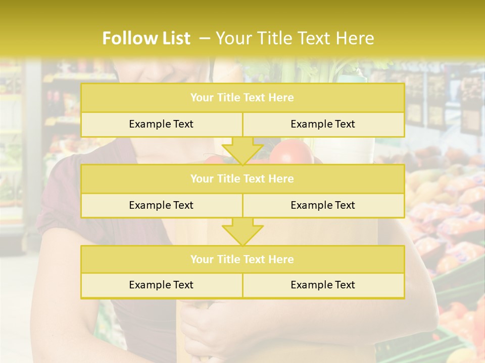 Holding Grocery Bags PowerPoint Template