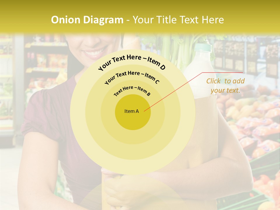 Holding Grocery Bags PowerPoint Template