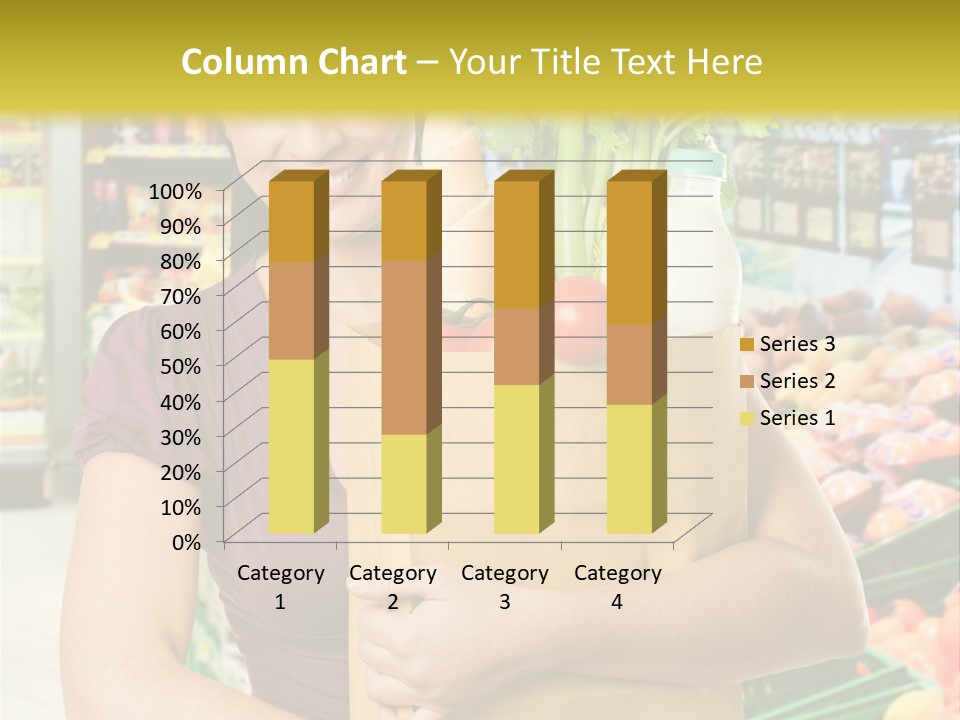 Holding Grocery Bags PowerPoint Template