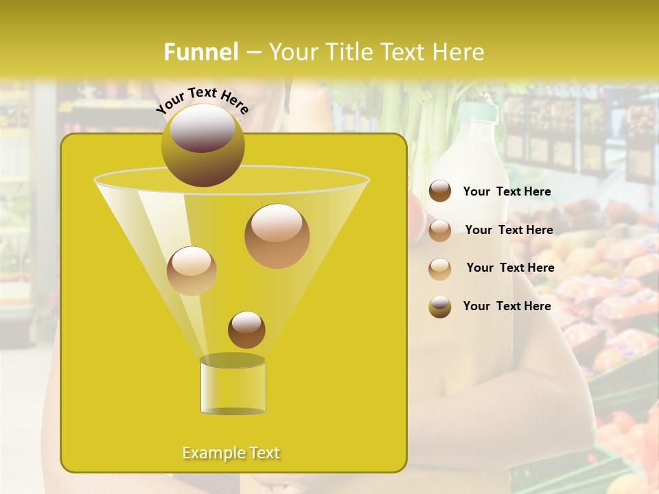 Holding Grocery Bags PowerPoint Template