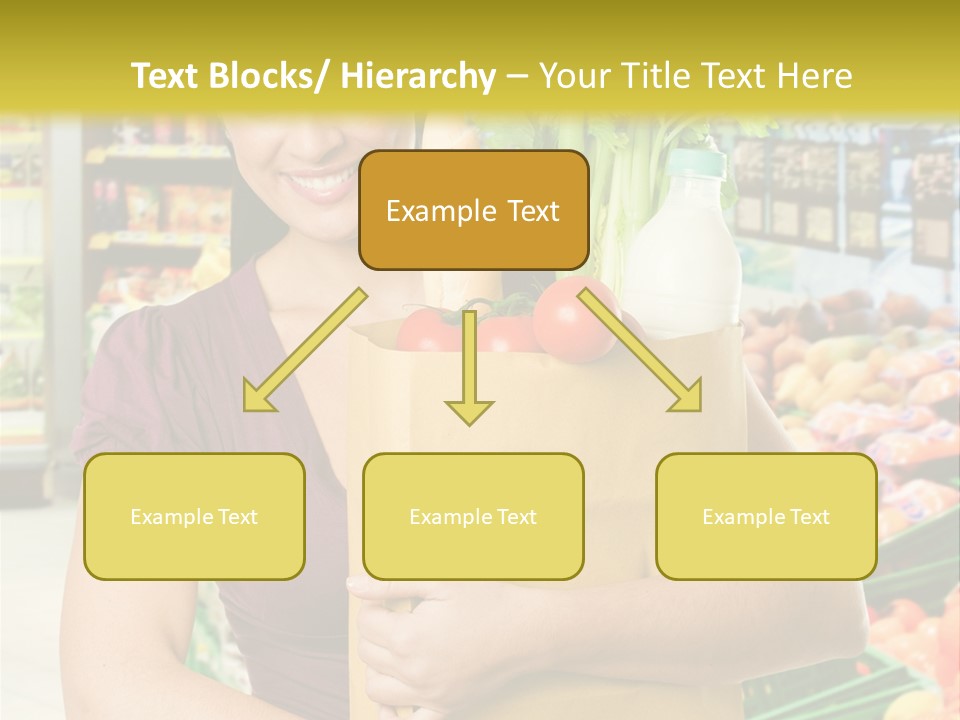 Holding Grocery Bags PowerPoint Template