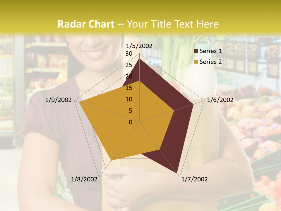 Holding Grocery Bags PowerPoint Template