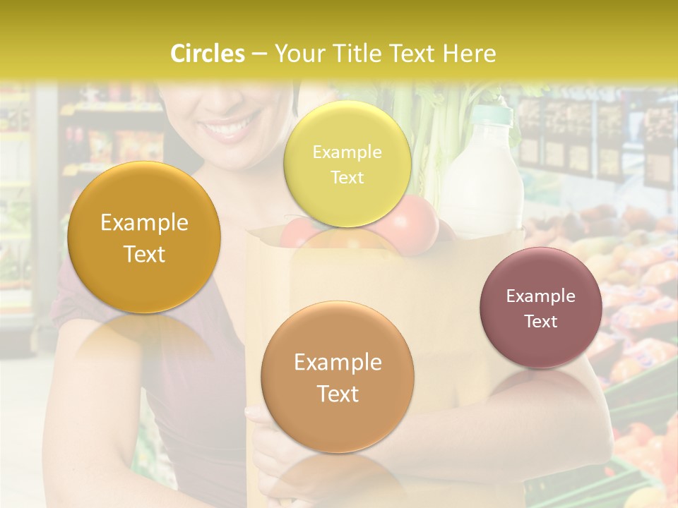 Holding Grocery Bags PowerPoint Template