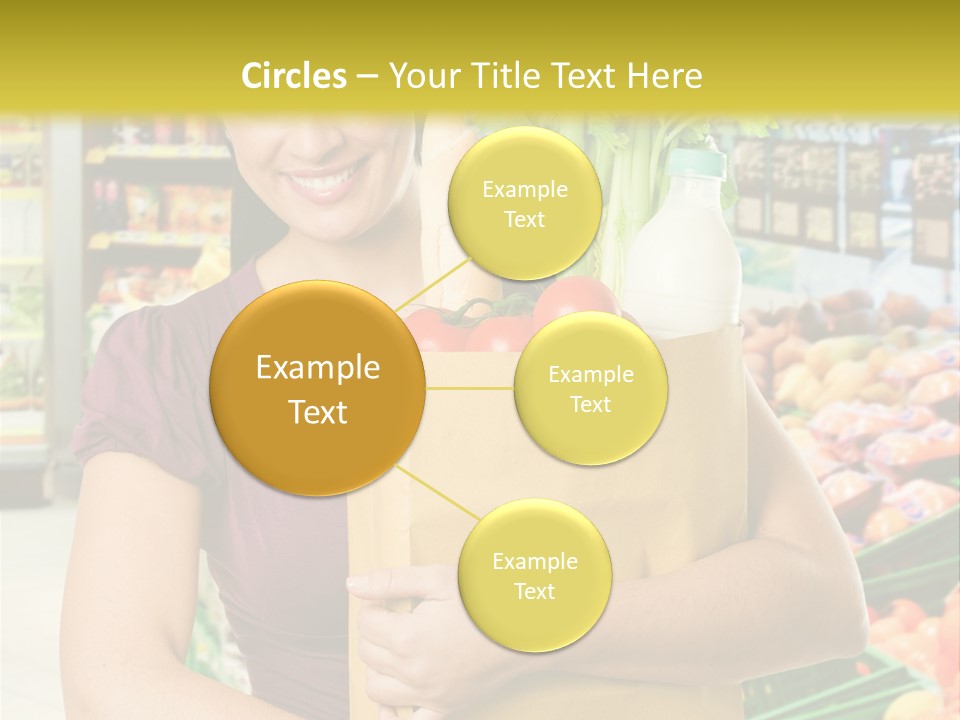 Holding Grocery Bags PowerPoint Template
