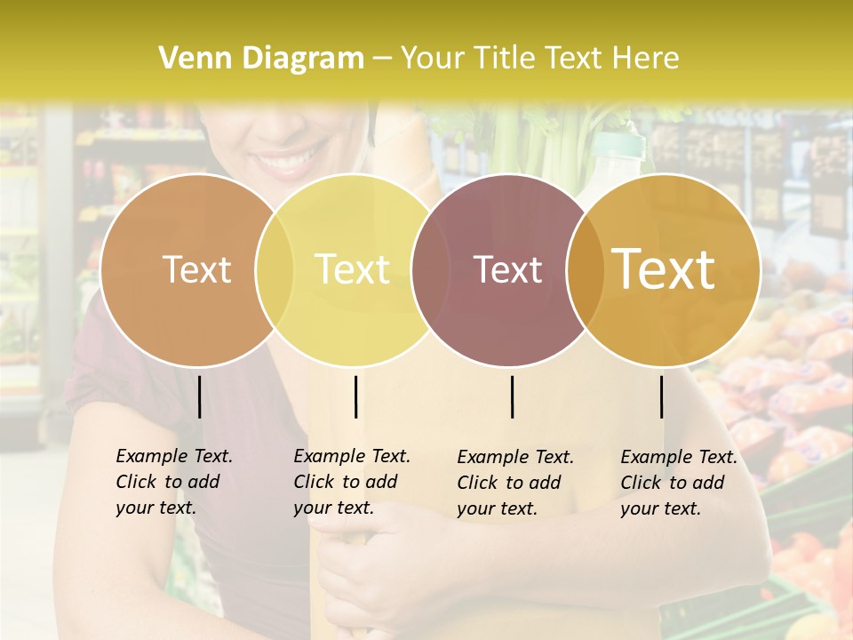 Holding Grocery Bags PowerPoint Template