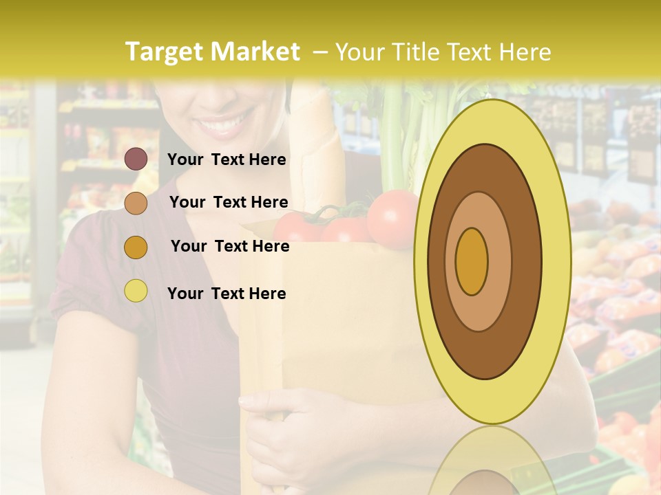 Holding Grocery Bags PowerPoint Template