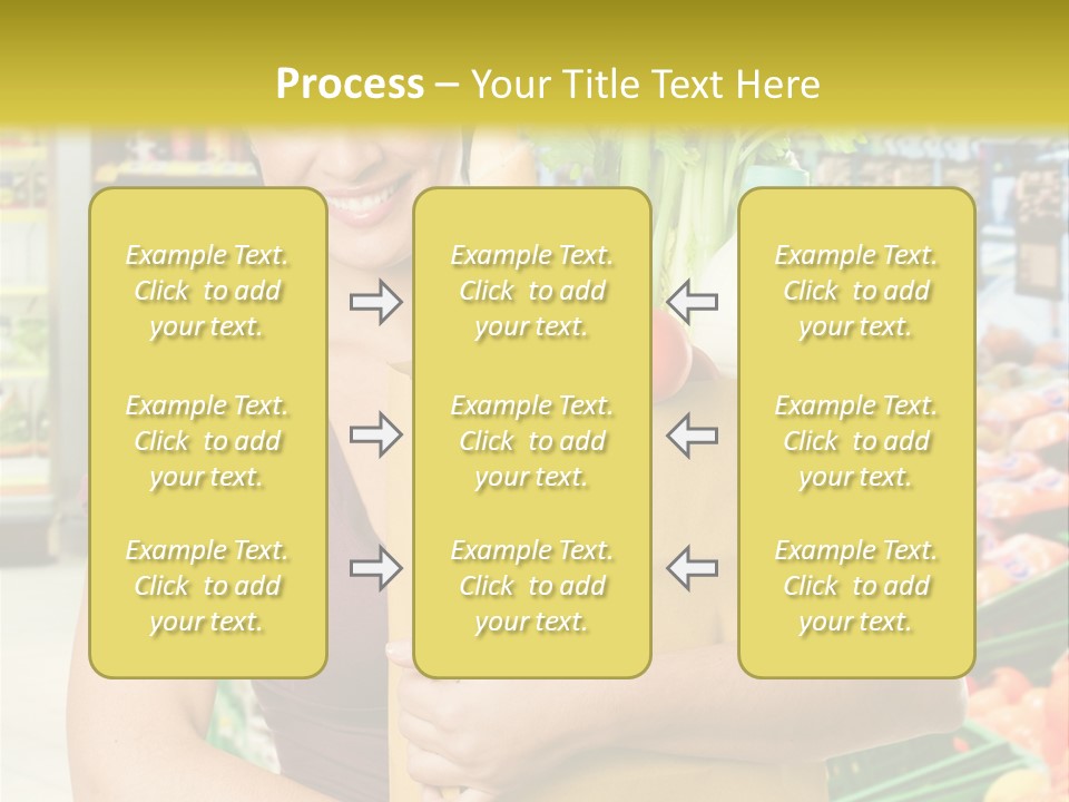 Holding Grocery Bags PowerPoint Template