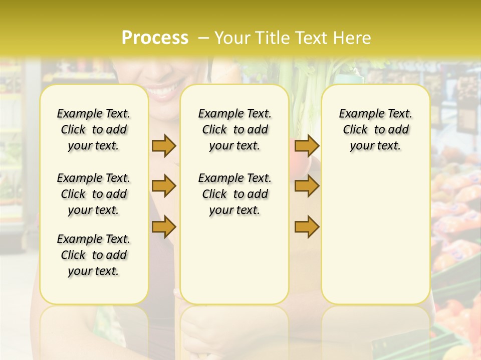 Holding Grocery Bags PowerPoint Template