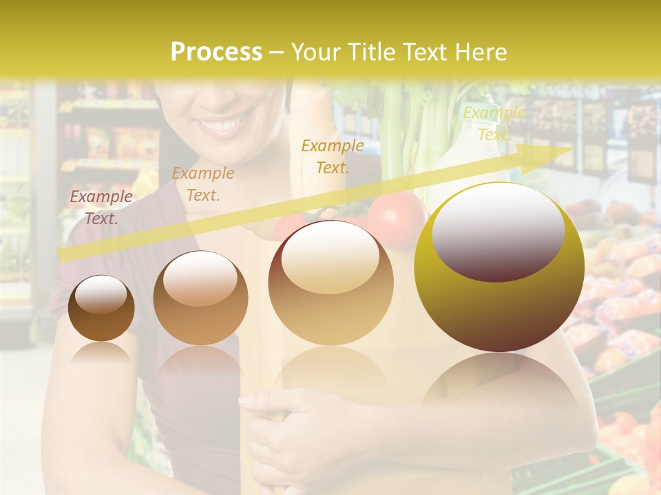 Holding Grocery Bags PowerPoint Template