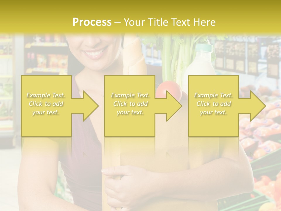 Holding Grocery Bags PowerPoint Template