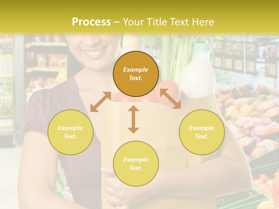 Holding Grocery Bags PowerPoint Template