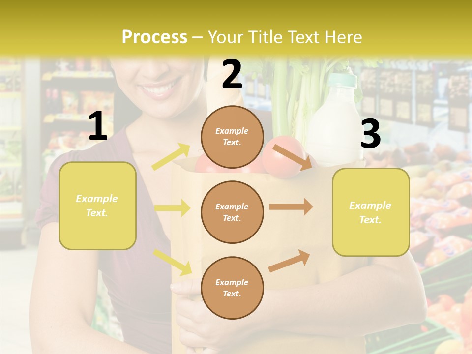 Holding Grocery Bags PowerPoint Template