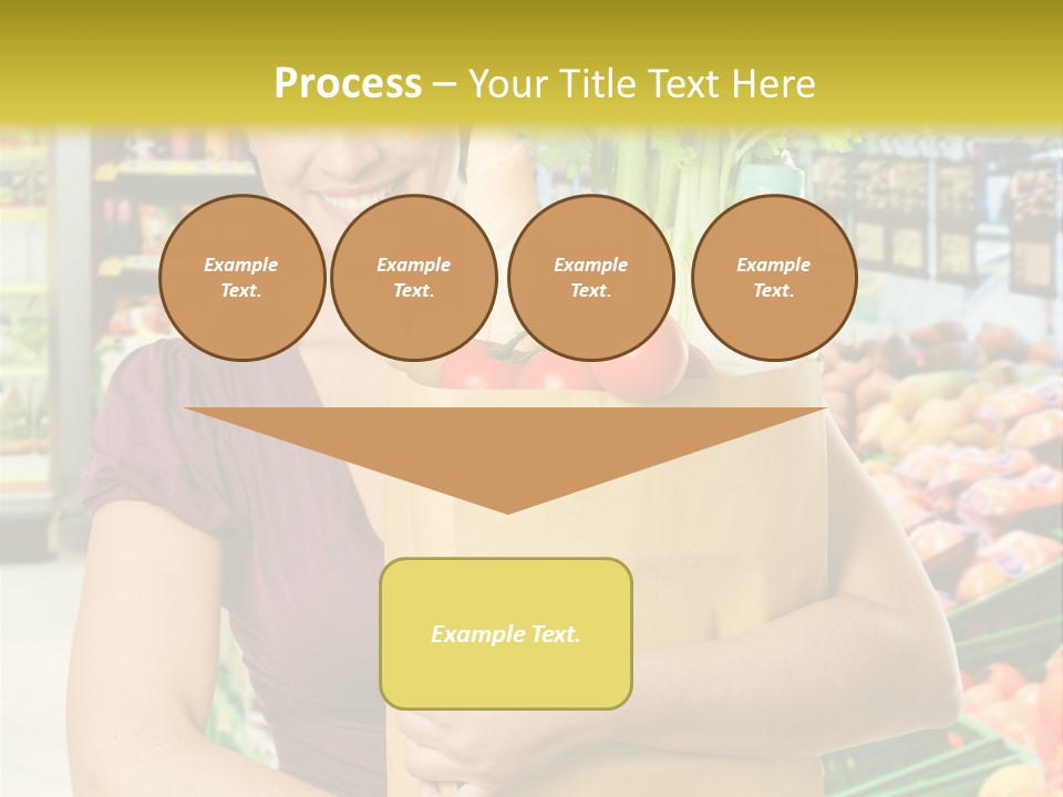 Holding Grocery Bags PowerPoint Template