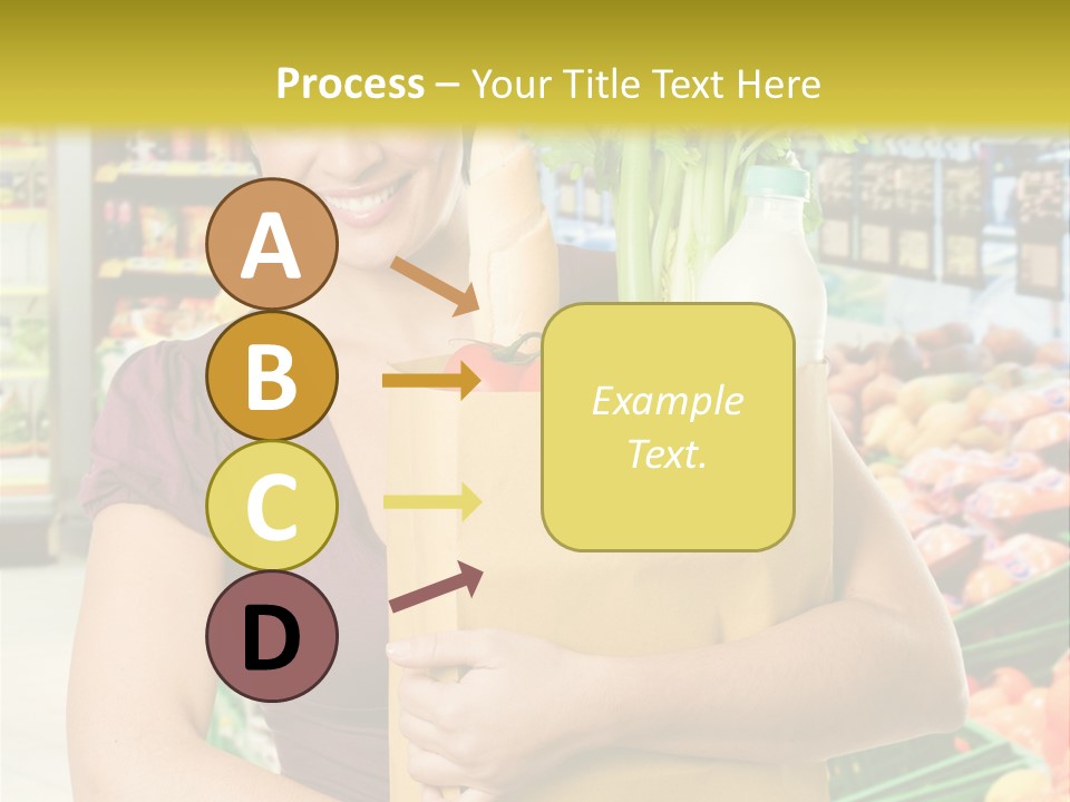 Holding Grocery Bags PowerPoint Template