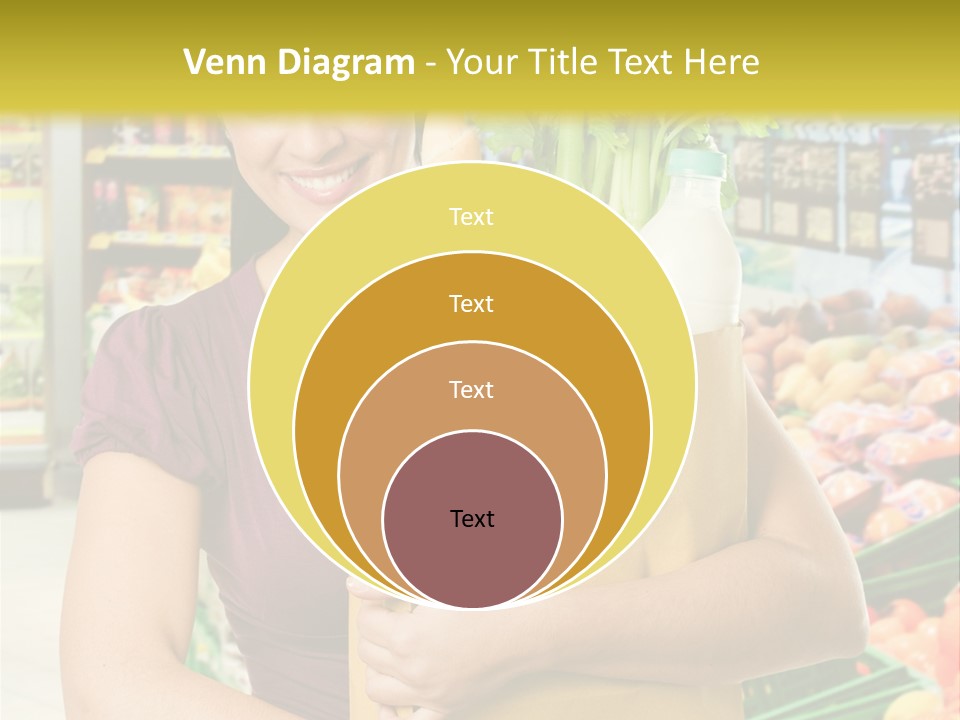 Holding Grocery Bags PowerPoint Template