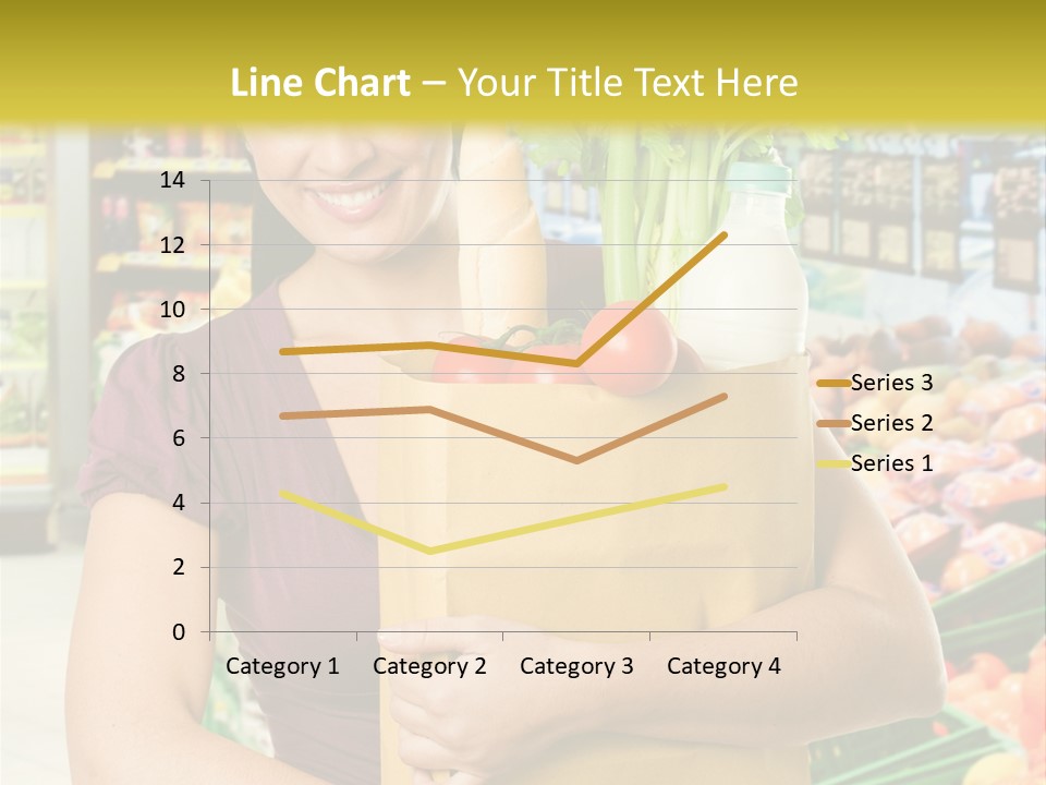 Holding Grocery Bags PowerPoint Template