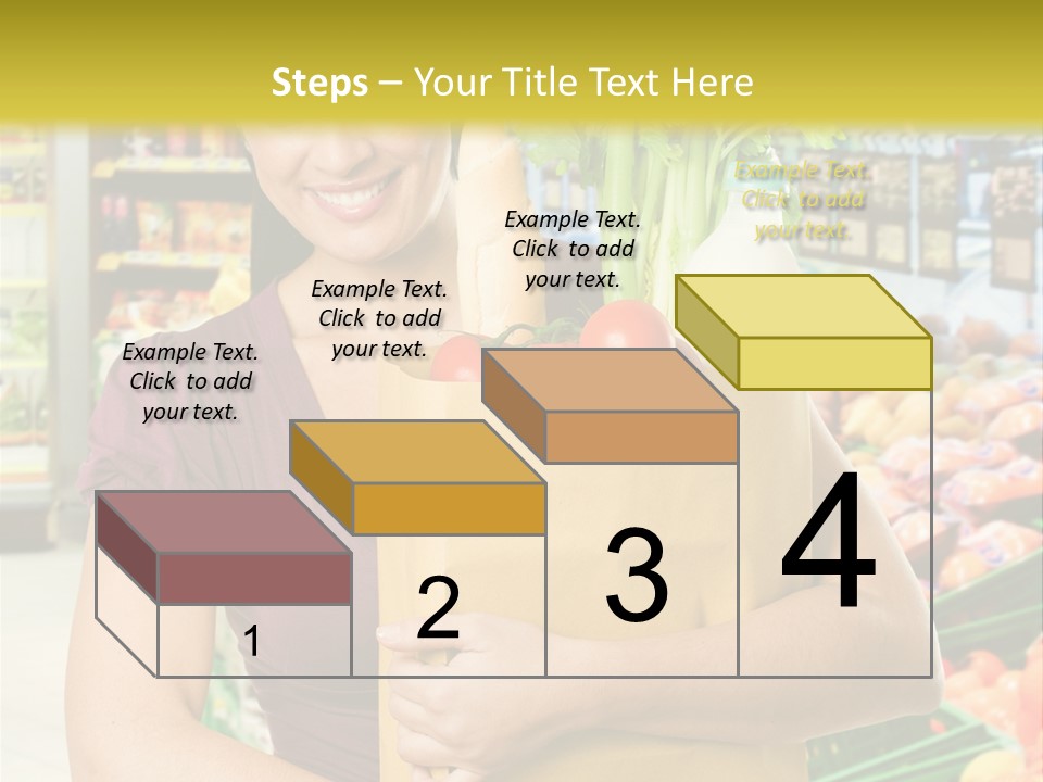 Holding Grocery Bags PowerPoint Template