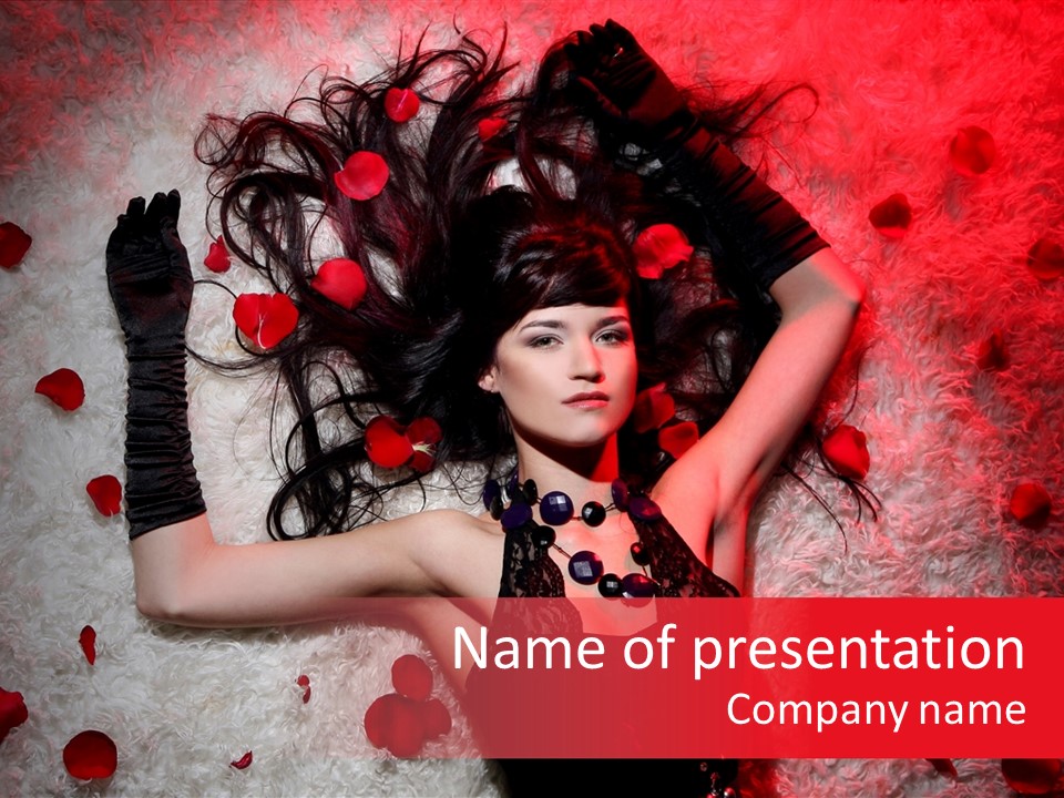 Chica Rosas PowerPoint Template